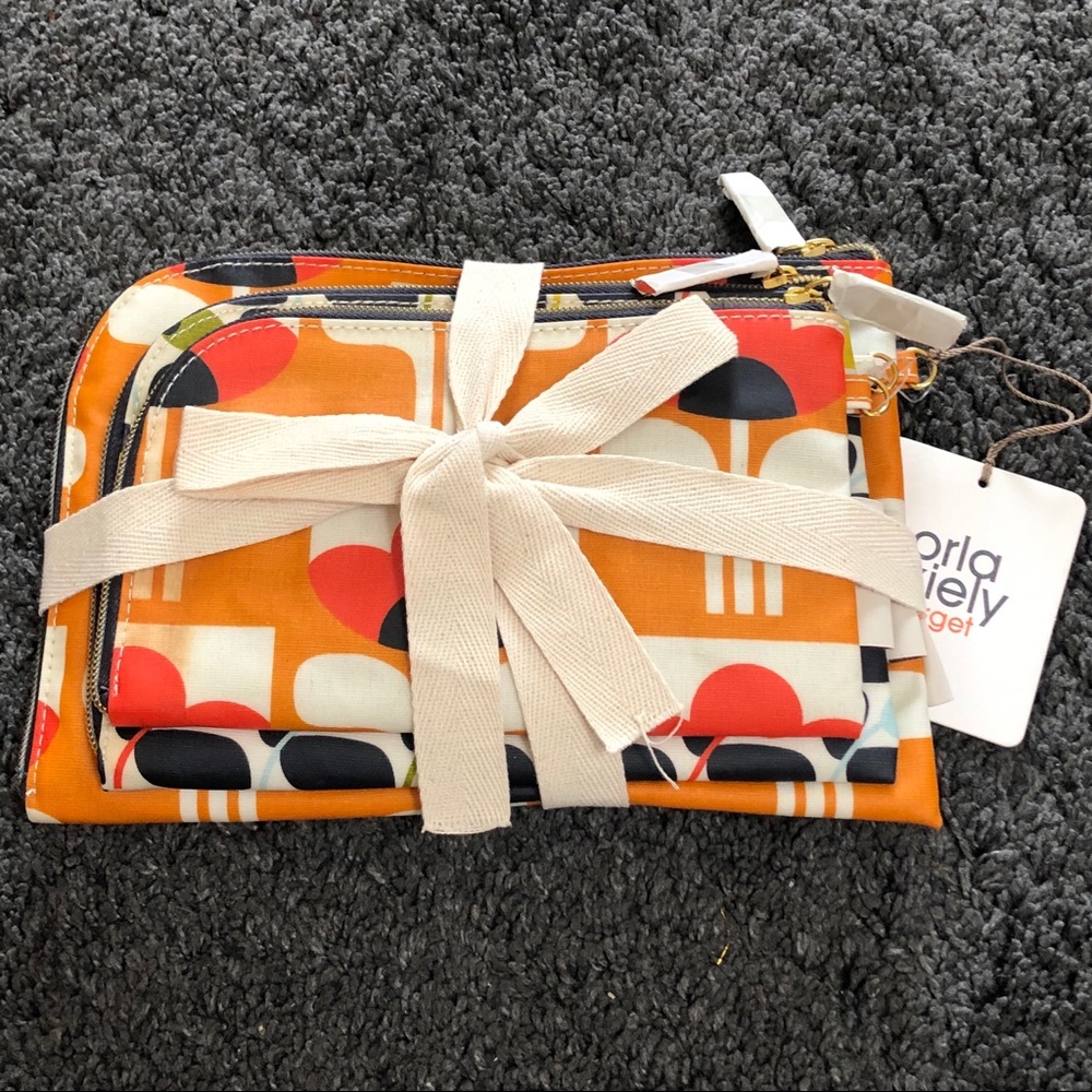 BNWT Orla Kiely 3 Pack Makeup Bags